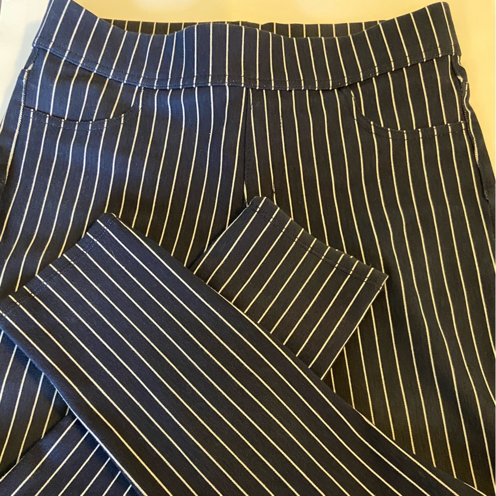 TIME & TRUE Jegging.  Navy w/ white stripes
Medium. Never worn.